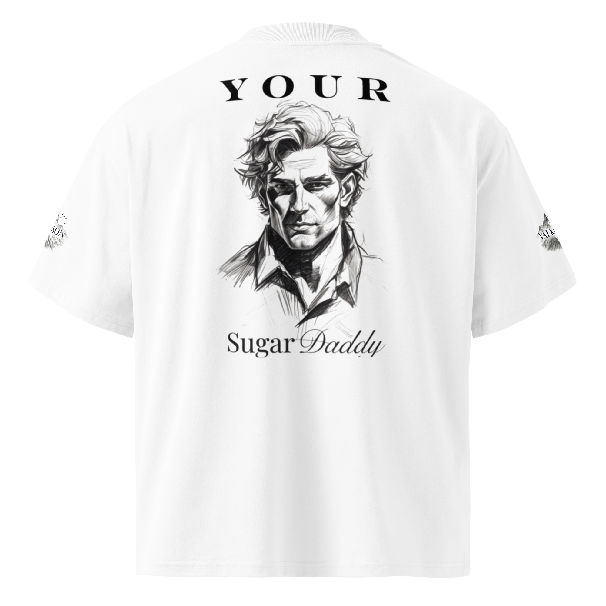 Unisex organic oversized high neck t-shirt