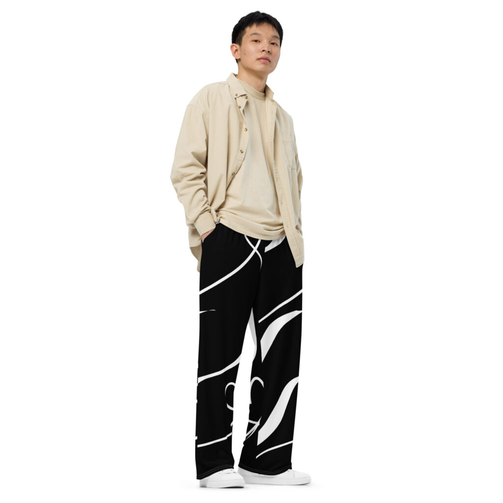 All-over print unisex wide-leg pants
